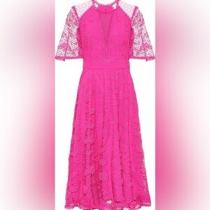 Temperley London Pink midi dress size 4